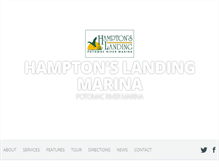Tablet Screenshot of hamptonslandingmarina.com
